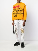 Thumbnail for your product : Off-White Ink Splash Print Slim-Fit Jeans