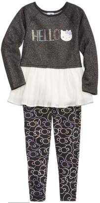 Hello Kitty 2-Pc. Long-Sleeve Tunic and Bow Leggings Set, Toddler Girls