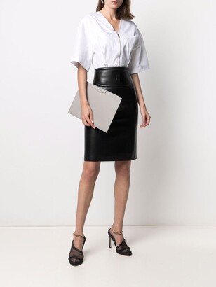 Givenchy High-Waisted Leather Pencil Skirt