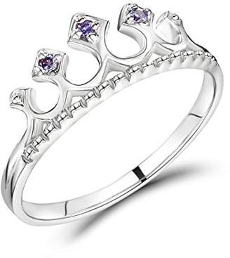 Jo for Girls Sterling Silver Princess Tiara Ring - Size J