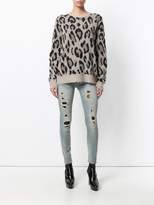Thumbnail for your product : R 13 leopard pattern jumper