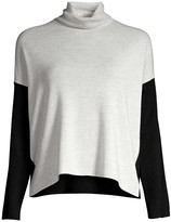 Thumbnail for your product : Eileen Fisher Colorblock Merino Wool Turtleneck Sweater