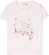 Thumbnail for your product : Il Gufo illustration-print cotton T-shirt