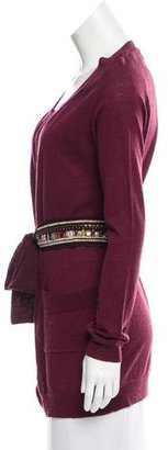 Megan Park Embroidered Wool Cardigan w/ Tags