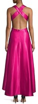 Thumbnail for your product : Aidan Mattox Satin Cutout High-Low Gown