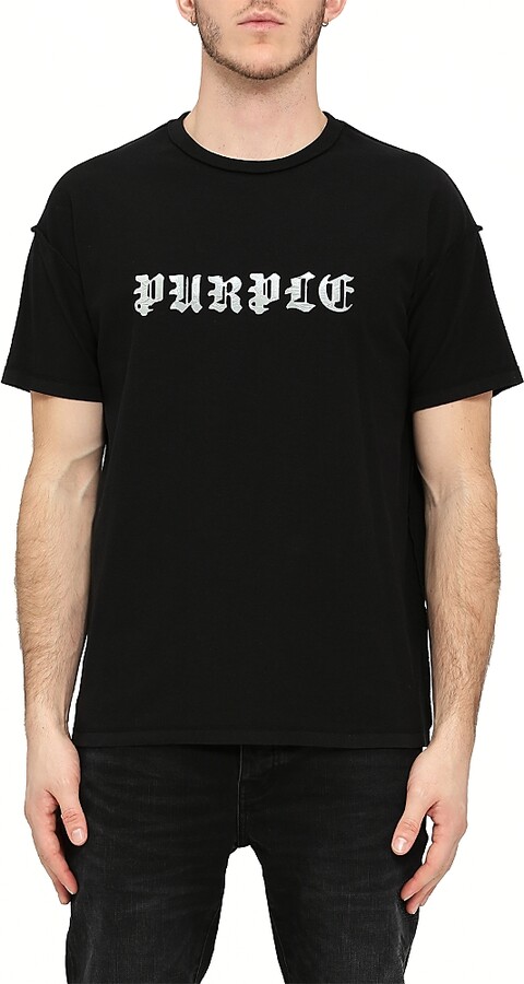 Purple Brand Textured Inside Out Logo Tee