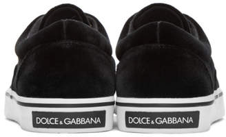 Dolce & Gabbana Black Velvet Sneakers