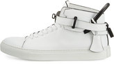 Thumbnail for your product : Buscemi 100mm Men's Leather High-Top Sneaker, White