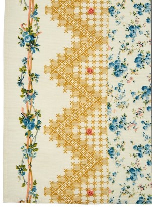 D'Ascoli Set Of Four Tidewater Floral-print Placemats - Blue Multi