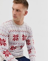 Thumbnail for your product : Le Breve Holidays snowflake sweater