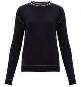 Thumbnail for your product : Marni Contrast Stitch Cashmere Sweater - Womens - Blue White