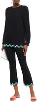 Thumbnail for your product : Emilio Pucci Scalloped Lace-trimmed Stretch-crepe Kick-flare Pants