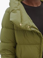Thumbnail for your product : Herno Nuage Funnel-neck Quilted Down Hooded Coat - Khaki