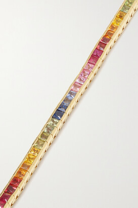 Mateo 14-karat Gold Sapphire Tennis Bracelet - one size