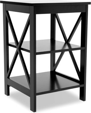 Latitude Run Special Lacquered Side Table In Black Made With Quality Black Solid Construction Lacquer And Stability