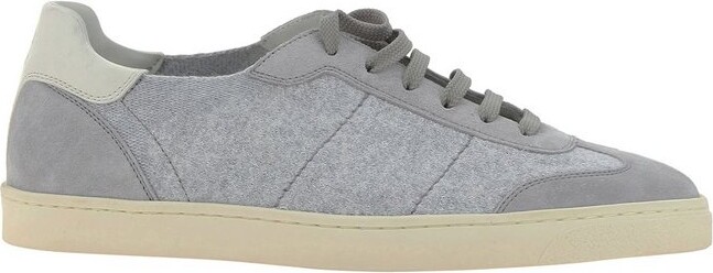 Brunello Cucinelli Round-Toe Lace-Up Sneakers