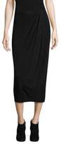 Thumbnail for your product : Donna Karan High-Rise Wrap Midi Skirt