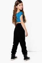 Thumbnail for your product : boohoo Girls Eyelet Crop Top & Jogger Set