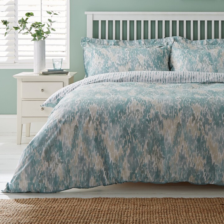 Dunelm Waves Teal Reversible Duvet Cover and Pillowcase Set Teal Blue ShopStyle