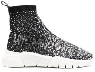 Love Moschino Womens Shoes White Patch Sneaker FW 19-20