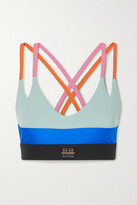 Thumbnail for your product : P.E Nation Victory Color-block Recycled Stretch Sports Bra - Blue