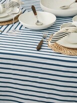 Thumbnail for your product : L'OBJET Lobjet - Striped 228cm X 178cm Linen-sateen Tablecloth - Blue Stripe