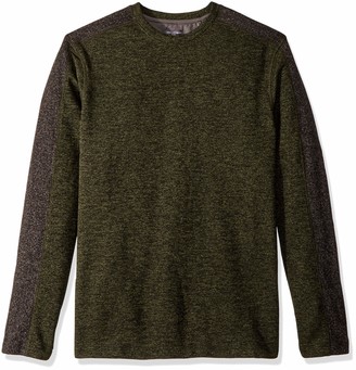 Van Heusen Men's Size Big and Tall Flex Long Sleeve Colorblock Crewneck Pullover Sweater