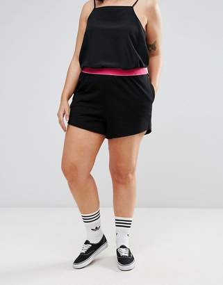ASOS Curve Rollerskate Short With Tipped Elastic Waistband