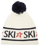 Thumbnail for your product : Perfect Moment Ski - Logo-jacquard Wool Beanie Hat - White Navy