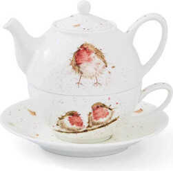 Royal Worcester Individual Teapot with Cup & Saucer
