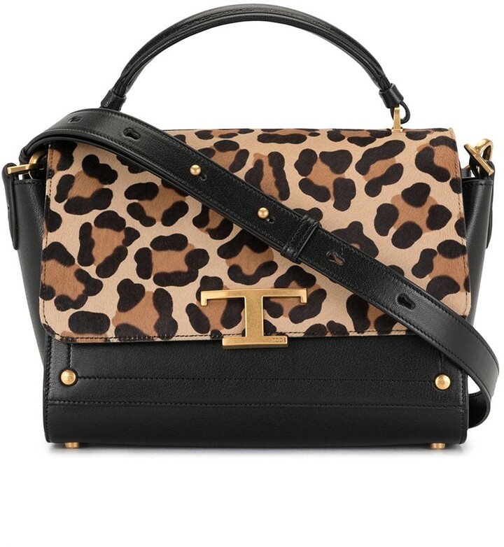 black leopard print bag