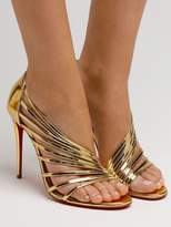 Thumbnail for your product : Christian Louboutin 100mm Norina Metallic Leather Sandals