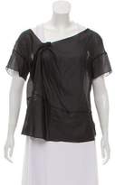 Thumbnail for your product : Chloé Silk Short Sleeve Top