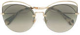 Thumbnail for your product : Miu Miu Eyewear embellished oversized sunglasses
