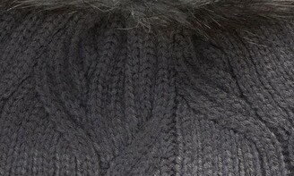 The North Face Kids' Oh-Mega Cable Faux Fur Pom Beanie