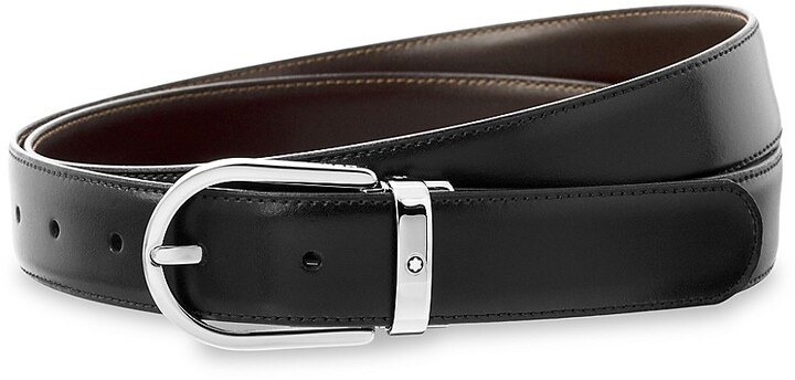 Men's Reversible 30mm Classic Rectangular Buckle Grain Leather