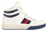 Thumbnail for your product : Gucci Leather High-Top Sneakers