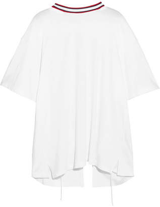Facetasm Open-back Cotton-jersey T-shirt - White