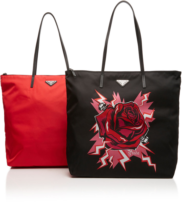 prada shell tote