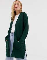 Thumbnail for your product : Brave Soul shamble longline cardigan in forest green