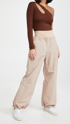 nylon track pants women's