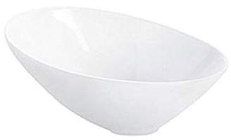 ASA 1990013 Á Table Ceramic Asymmetric Bowl, Glossy White, 22.5 x 17 x 11 cm