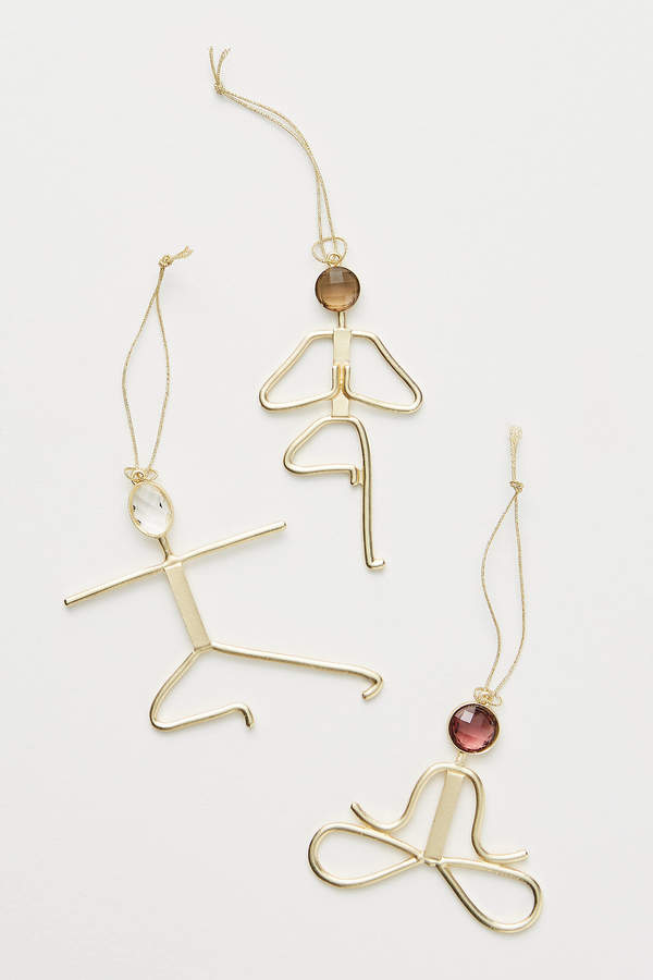 Anthropologie Yogi Ornaments, Set of 3
