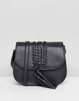 Thumbnail for your product : Missguided Saddle Fringe Detail Cross Body Bag