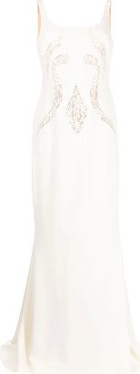 SHIA - Mint and Nude Fishtail Maxi Dress - ShopStyle