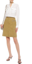Thumbnail for your product : Vanessa Bruno Zip-detailed Cotton-blend Twill Skirt