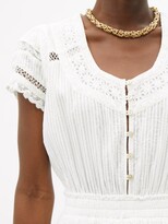 Thumbnail for your product : LoveShackFancy Jeromie Crochet-trimmed Cotton-voile Mini Dress - White