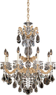 Schonbek La Scala 8 - Light Candle Style Classic / Traditional Chandelier with Crystal Accents