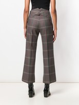 Thumbnail for your product : Golden Goose Flared Check-Print Trousers