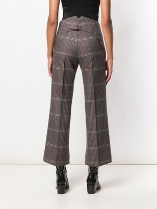 Golden Goose Flared Check-Print Trousers